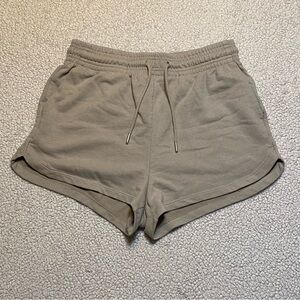 H&M Tan High-Waist Athletic Sweat Shorts - Size Medium